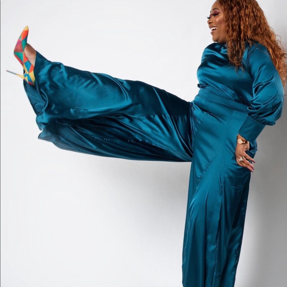 Green jumpsuit